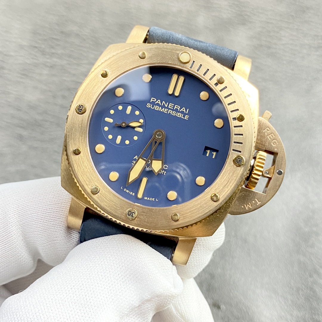 高仿沛纳海手表 Panerai 沛纳海腕表 pam1074 蓝面 VS厂出品 