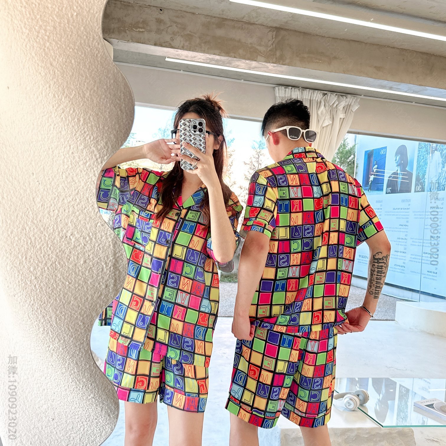 高仿古驰套装 2023短袖短裤情侣款套装 新款来袭 古驰GUCCI 高端家居服套装，男女同款 