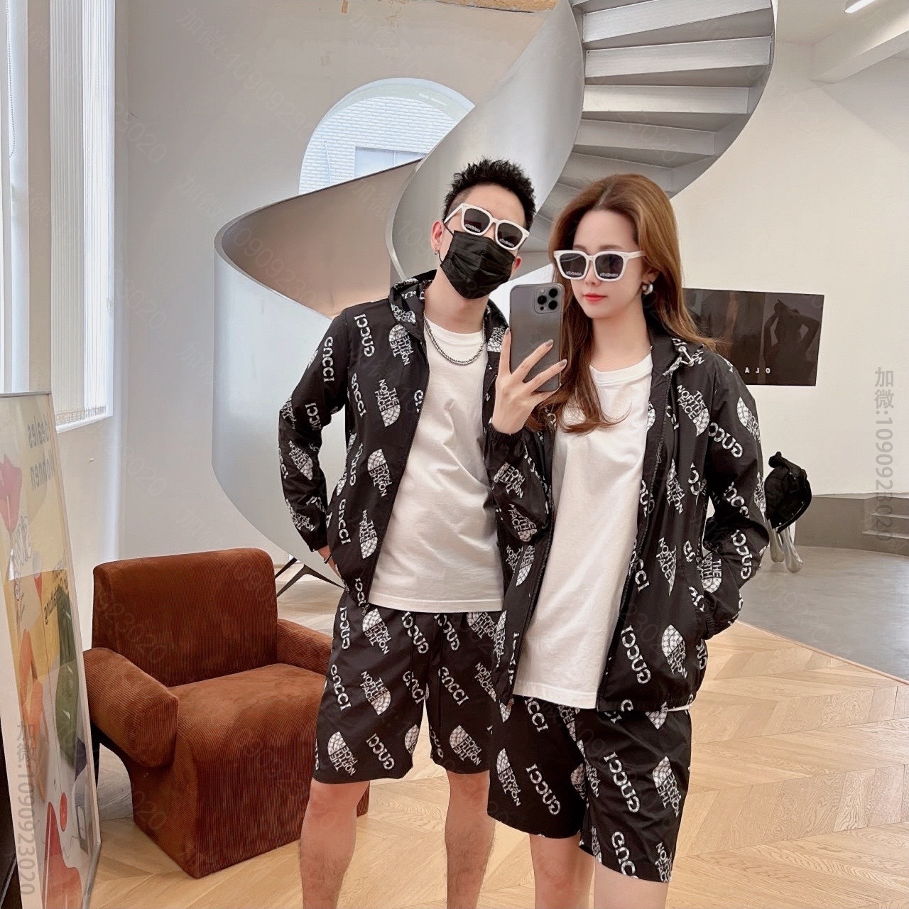 古驰情侣套装 GUCCI 全品系列订单款，强烈推荐，防晒衣情侣套装 
