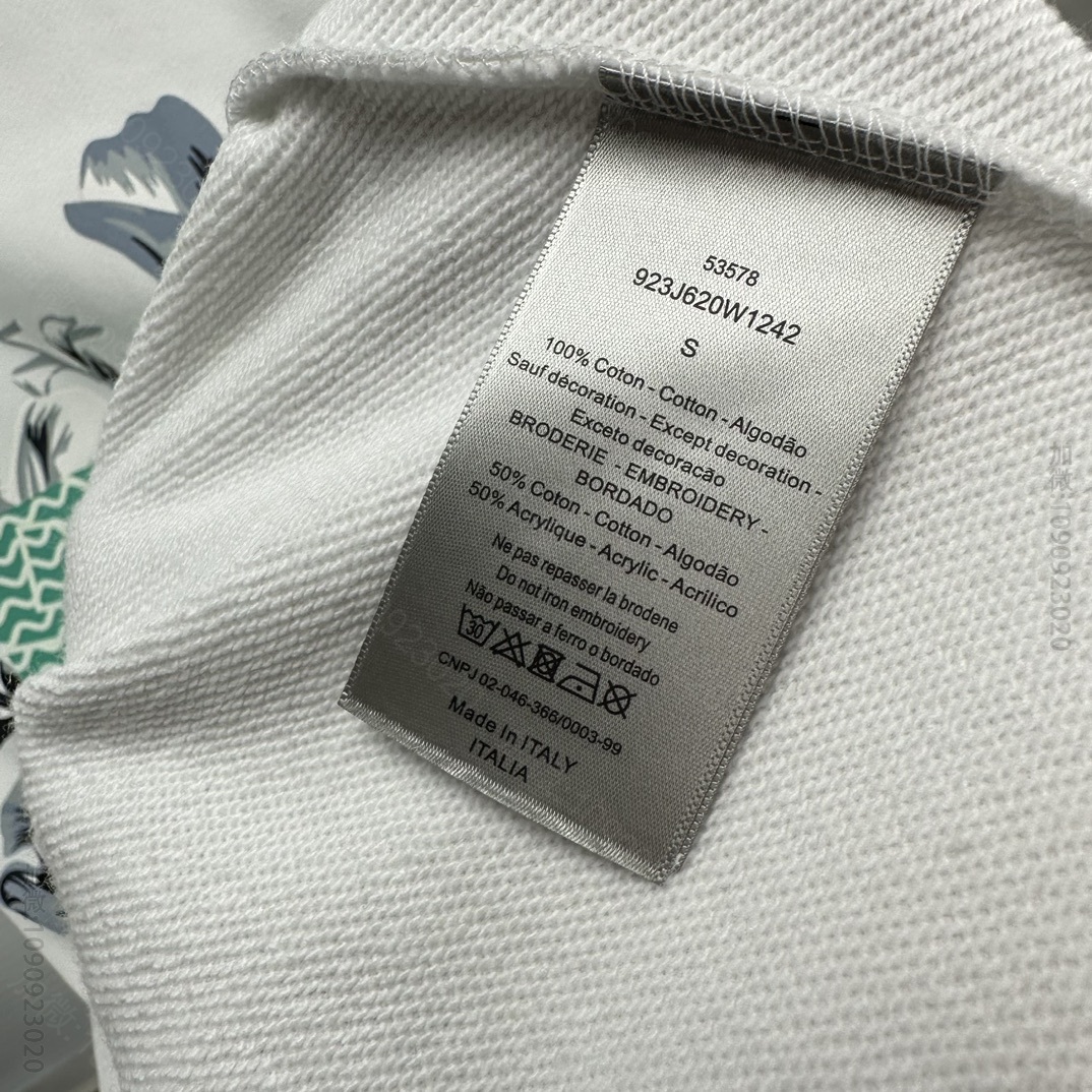 高仿迪奥女装卫衣 Dior 迪奥2023新款发泡花卉情侣款圆领卫衣 