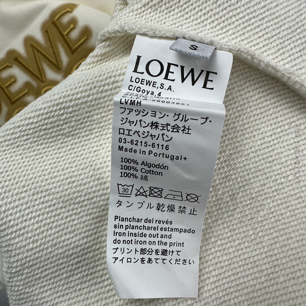 高仿罗意威男装 LOEWE 罗意威2023新款刺绣大logo情侣款圆领卫衣 