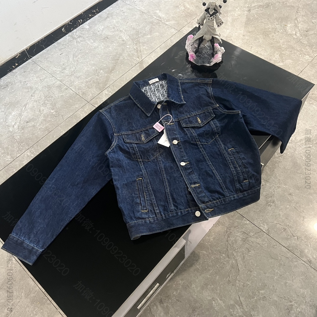 迪奥男装外套 Dior 迪奥牛仔老花满印牛仔外套 