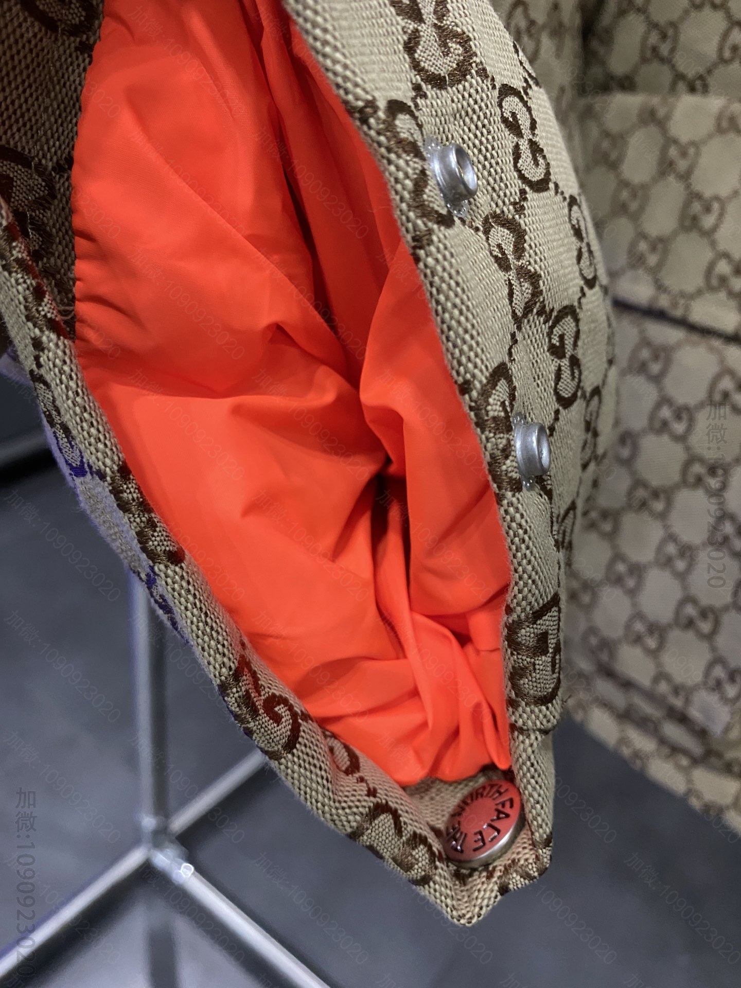 古驰男装羽绒服 Gucci 古驰GG帆布轰炸机夹克羽绒服 