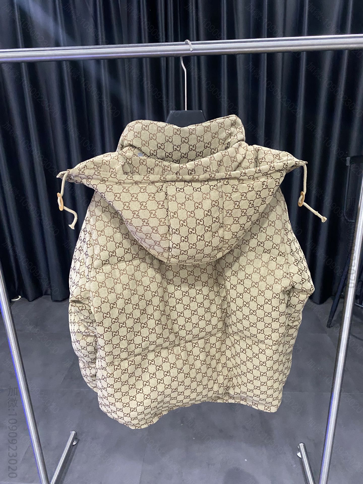 古驰男装羽绒服 Gucci 古驰GG帆布轰炸机夹克羽绒服 