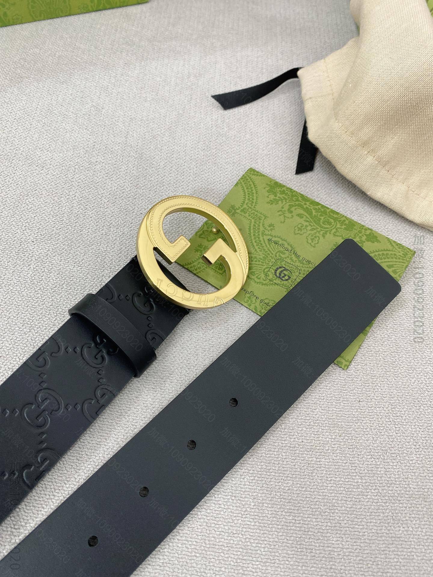 复刻古驰腰带 Gucci 高端定制男士顶级皮带金扣皮带 