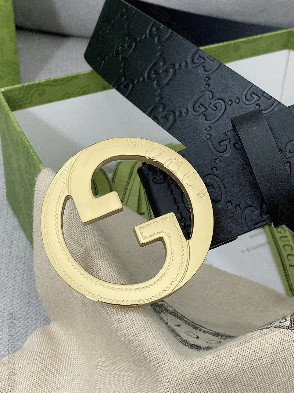 复刻古驰腰带 Gucci 高端定制男士顶级皮带金扣皮带 