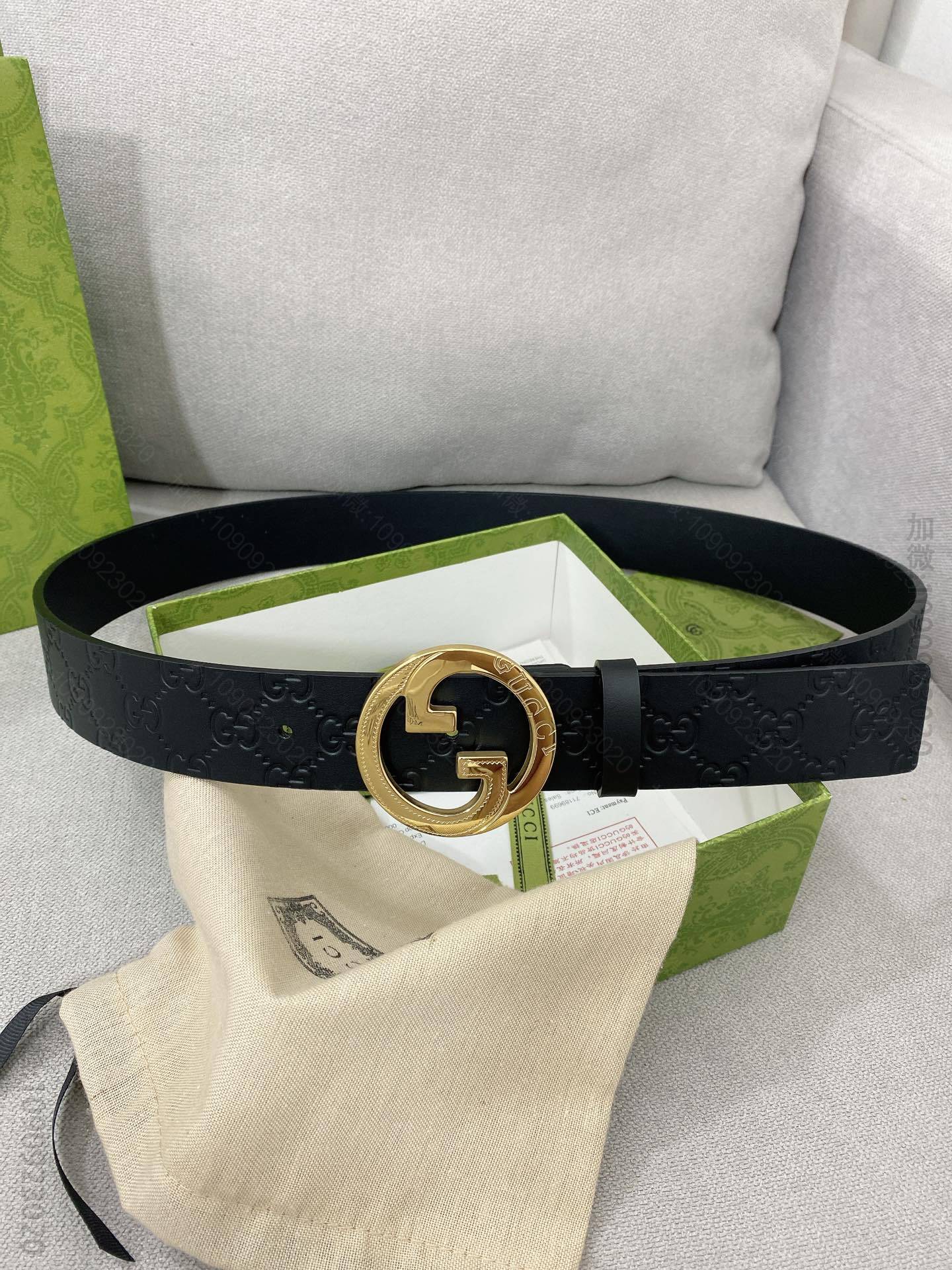 复刻古驰腰带 Gucci 高端定制男士顶级皮带金扣皮带 