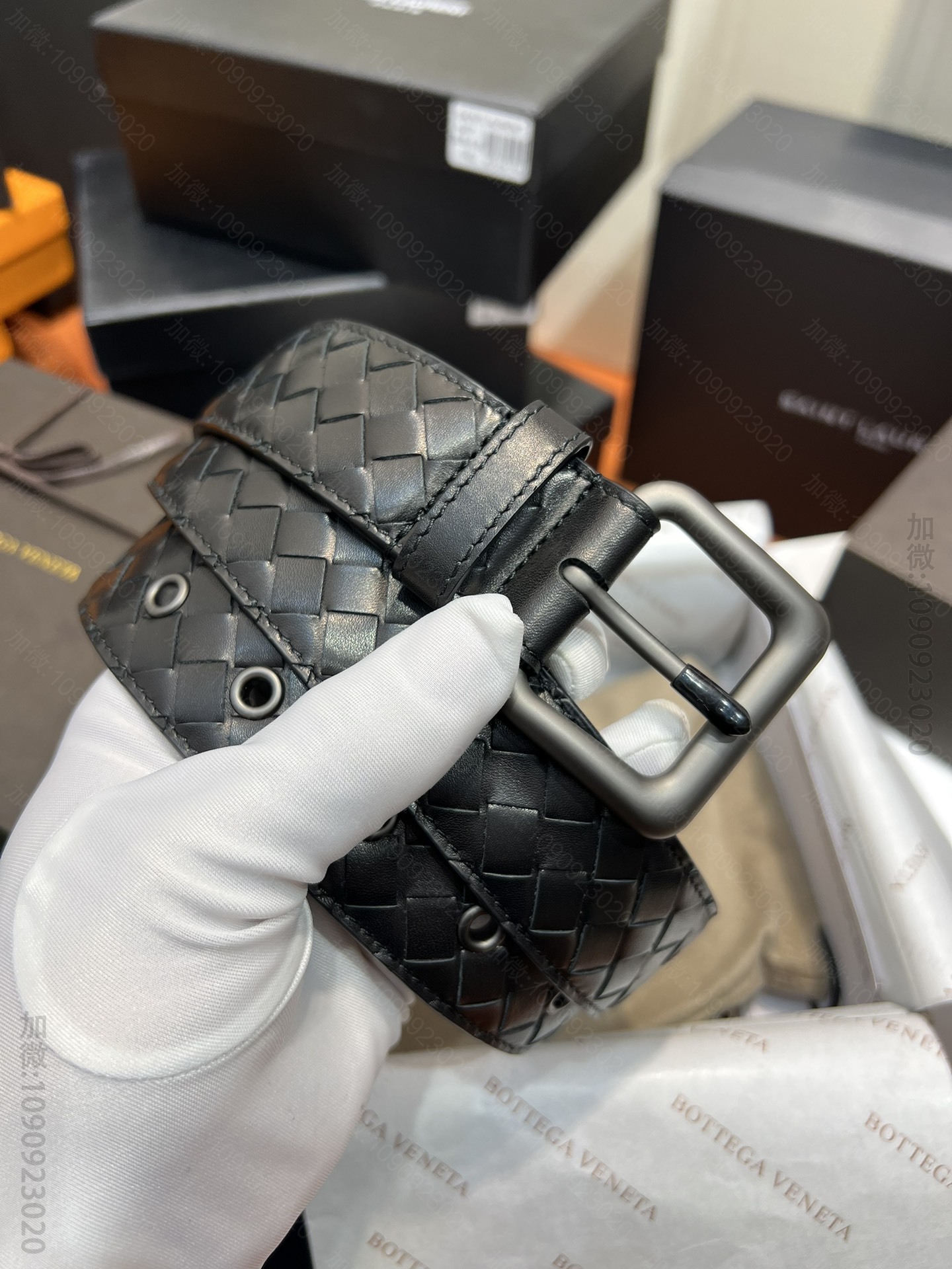 高仿葆蝶家皮带 Bottega Veneta 葆蝶家编织皮带 BV男士腰带 