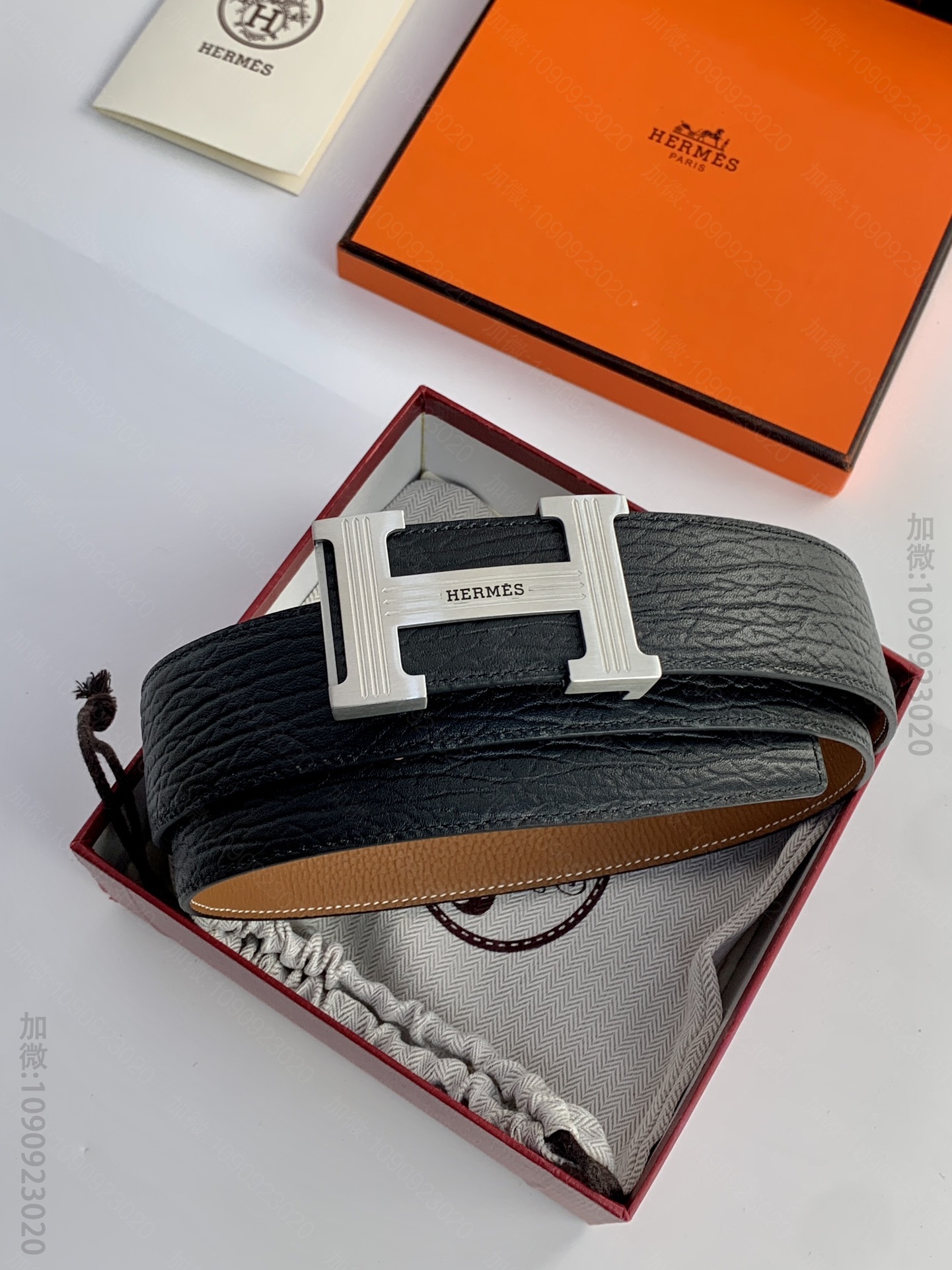 原单爱马仕皮带 Hermes 爱马仕原单大象纹黑色腰带 