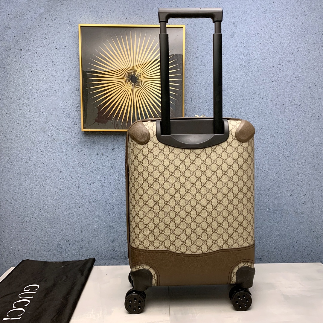 高仿古驰行李箱 GUCCI新款专柜品质旅行箱 原单货行李箱 阳极氧化铝管拉杆箱 