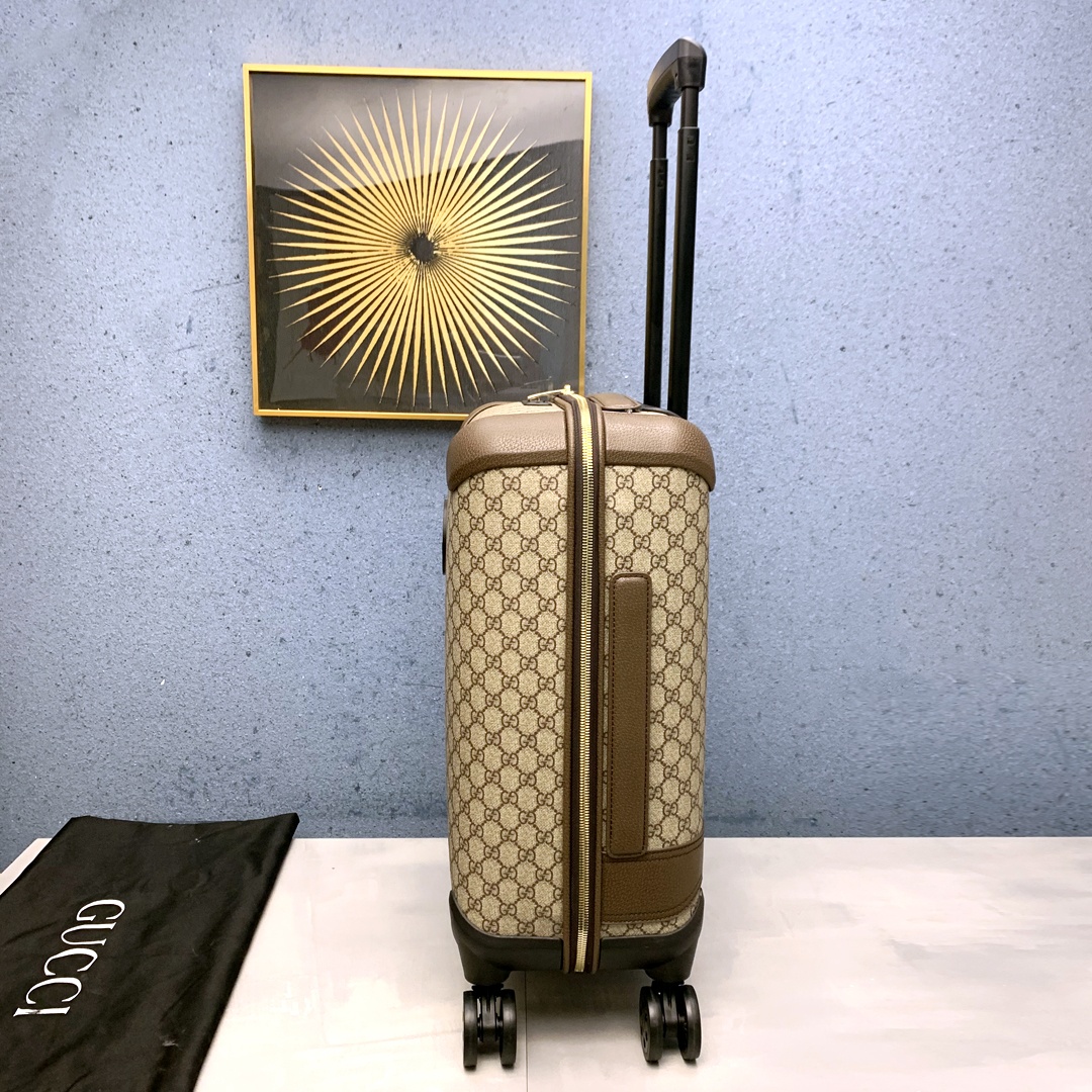 高仿古驰行李箱 GUCCI新款专柜品质旅行箱 原单货行李箱 阳极氧化铝管拉杆箱 