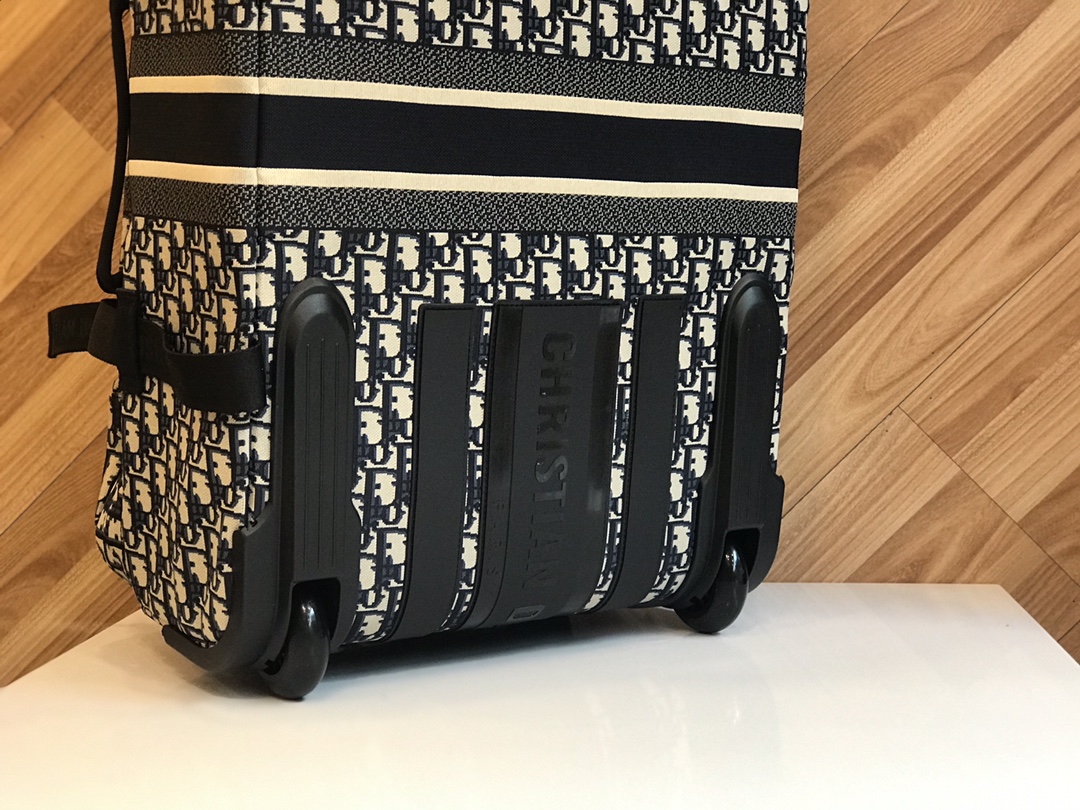 Dior迪奥超轻系列旅行箱 D家经典Trave蓝色老花oblique科技布行李箱/拉杆箱 GF4343DILB