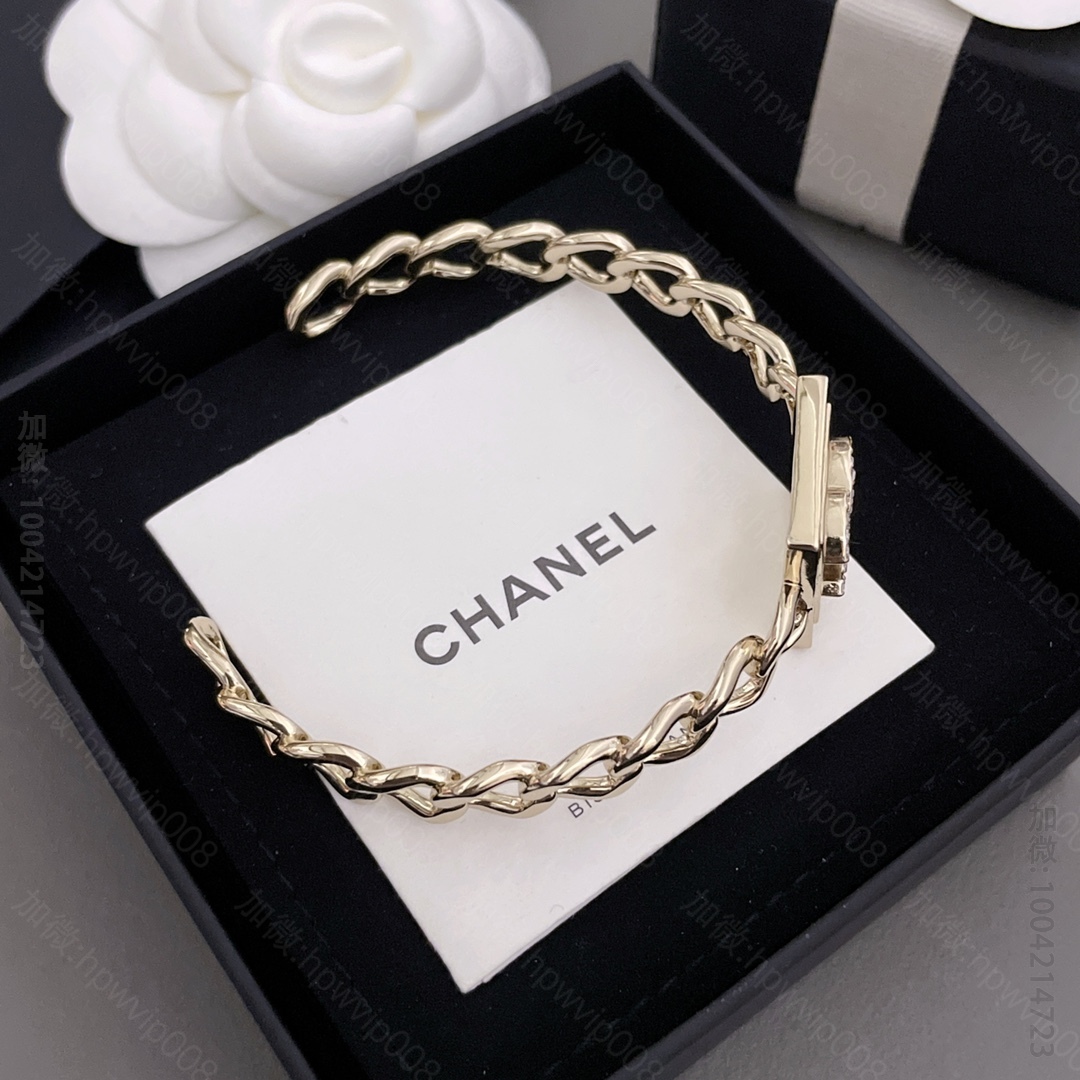 原单香奈儿饰品 Chanel 香奈儿金属方块手镯 绝美方块手镯 开口设计 