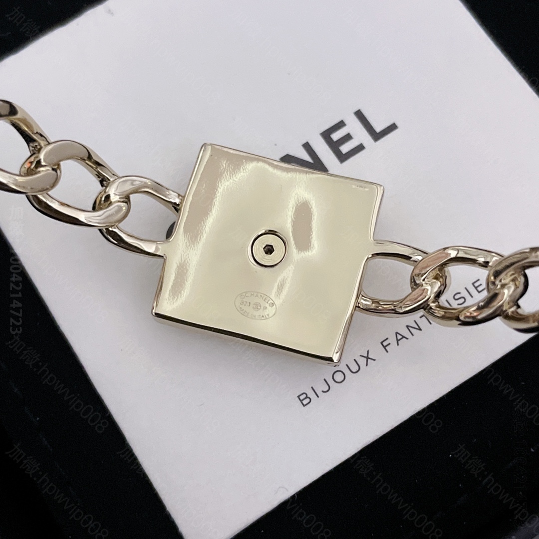 原单香奈儿饰品 Chanel 香奈儿金属方块手镯 绝美方块手镯 开口设计 