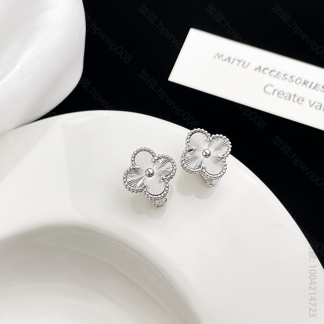 梵克雅宝耳环 VanCleef&Arpels 梵克雅宝高级珠宝四叶草耳环 