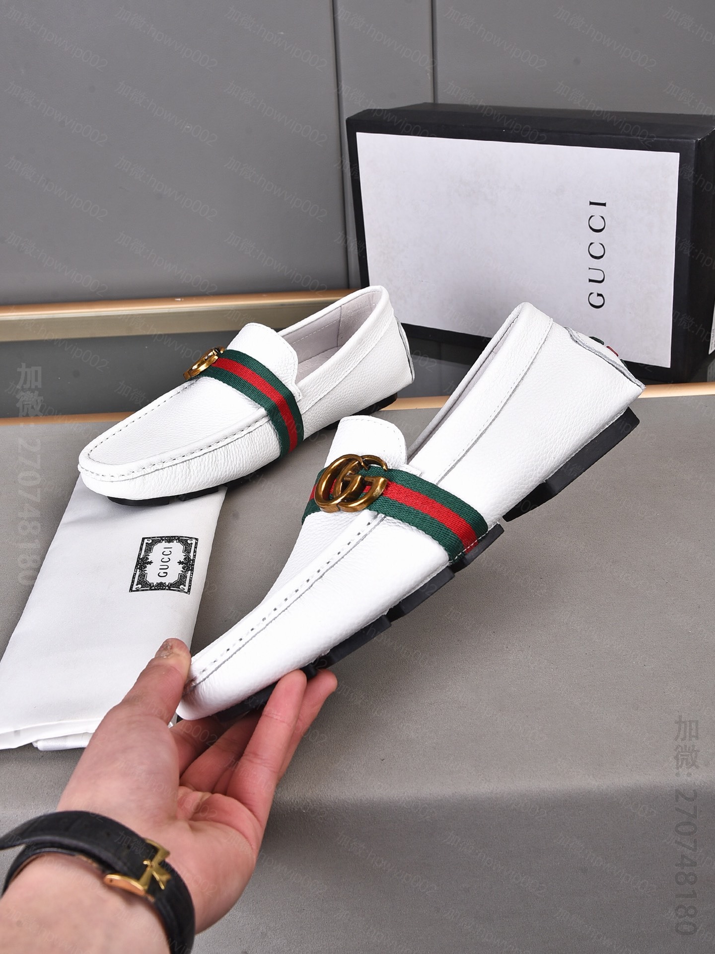 高仿古驰男鞋 Gucci古驰新款豆豆鞋 奢华风格绅士鞋 头层牛皮 