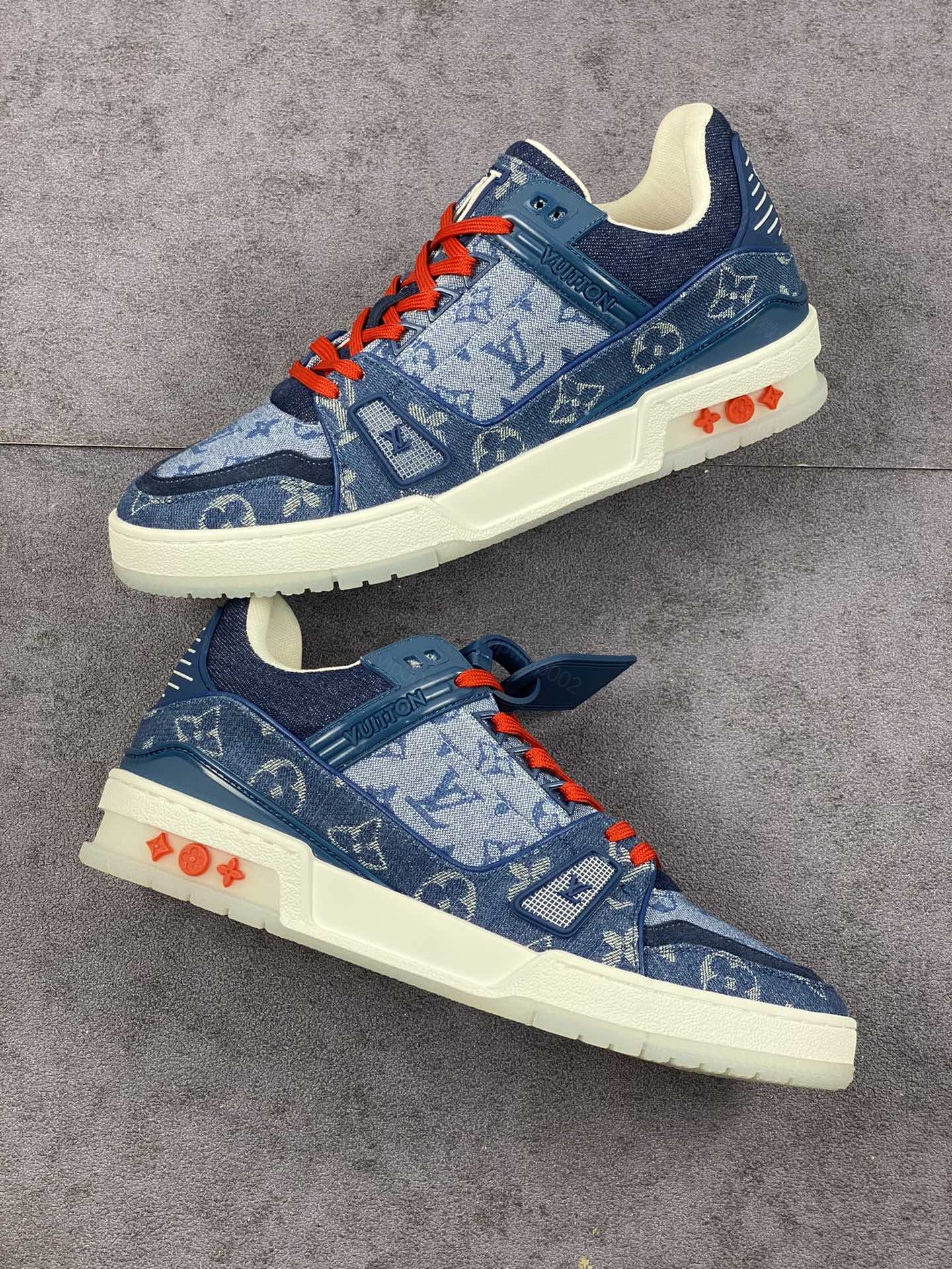 LV运动板鞋 路易威登Louis vuitton Trainer Sneaker Low休闲运动文化百搭篮球板鞋 