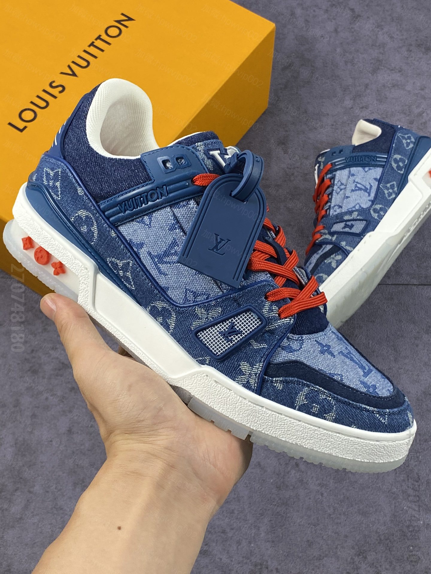 LV运动板鞋 路易威登Louis vuitton Trainer Sneaker Low休闲运动文化百搭篮球板鞋 