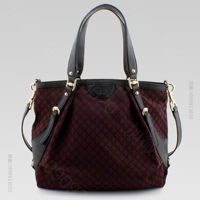 Gucci古奇bridle中号购物袋枣红色菱形格纹 A货古驰女包 高仿古驰包...