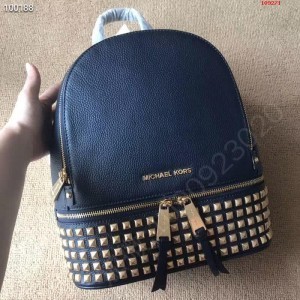 打钉MK中号深蓝双肩背包,高仿MK女包 高仿MK包包 精仿MK女包 原版MK女包 A货MK女包 原单MK女包