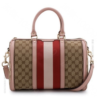 Gucci古驰vintageweb中号圆筒包粉色 A货古驰女包 高仿古驰包包