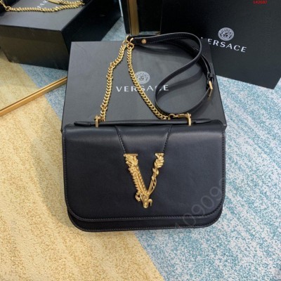 牛皮V家美杜莎新品Virtus单肩包 原单美杜莎女包