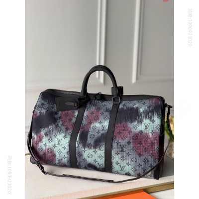 迷彩KEEPALL50CM旅行袋 高仿LV包包 精仿LV男包