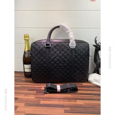 Gucci古驰海外原单男士手提斜挎包公文包 高仿古驰包包 精仿古驰男包 原版...