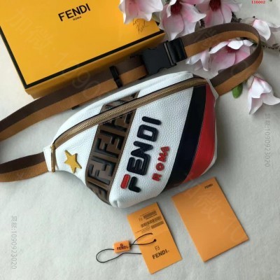 FENDI腰包采用进口Roman小牛皮材 高仿芬迪包包 精仿芬迪男包 原版芬...