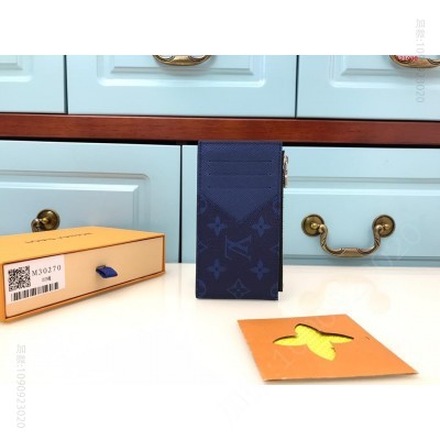 顶级原单 蓝色此款COIN卡 高仿路易威登LV手抓包 精仿LV手包 原版LV钱包 A货LV钱包 原单经典款LV钱包