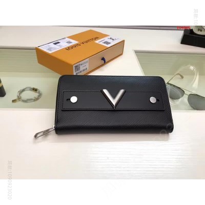 黑色Zippy拉链钱夹 高仿LV钱包 原单经典款LV钱包
