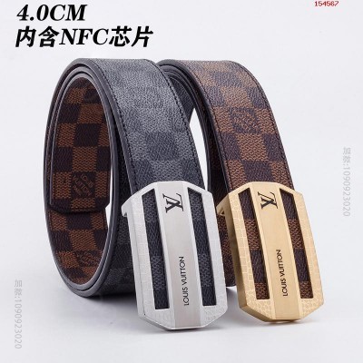 LVNFC扫描皮带尾部就可链接跳入官方 高仿LV男士腰带 精仿LV腰带 原版...