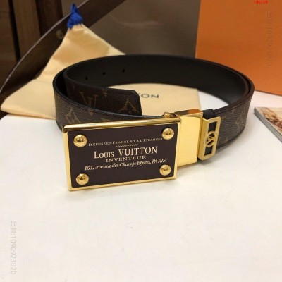 L家官网同步高端专供货配专柜包装高端 高仿路易威登腰带 精仿LV腰带 原版LV腰带 A货LV腰带 原单经典款LV腰带