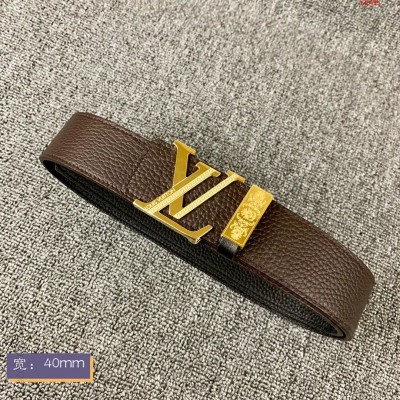 宽度40mmLV男士顶级双面进口头层 高仿路易威登皮带 精仿LV腰带 原版L...