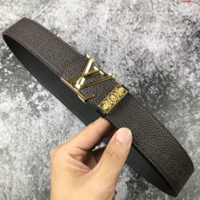 宽度40mmLV男士顶级双面进口头层 高仿路易威登皮带 精仿LV腰带 原版L...