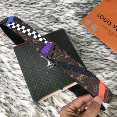LOUISVUITTONLV专柜在售爆 高仿路易威登皮带 精仿LV腰带 原版LV腰带 A货LV腰带 原单经典款LV腰带