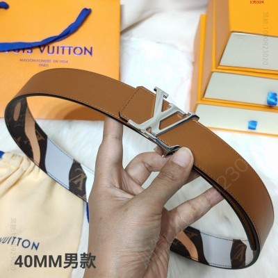 LV寬度40mm男士最新頂級原單腰帶 高仿路易威登皮带 精仿LV皮带 原版LV皮带 A货LV皮带 原单经典款LV皮带