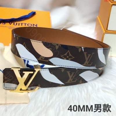 LV寬度40mm男士最新頂級原單腰帶 高仿路易威登皮带 精仿LV皮带 原版L...