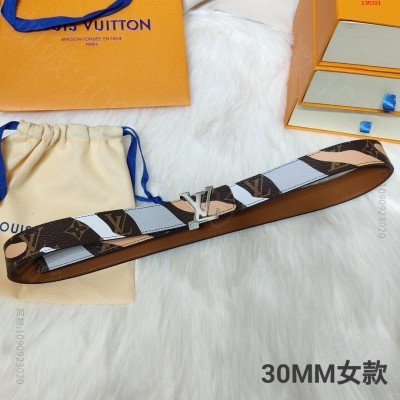 LV寬度30mm女士最新頂級原單腰帶 高仿路易威登皮带 精仿LV皮带 原版L...