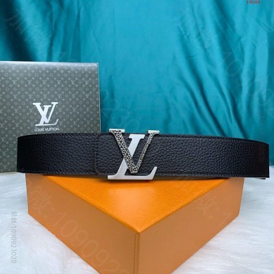 LV宽40mm时尚百搭皮带双面头层牛 高仿路易威登皮带 精仿LV皮带 原版L...