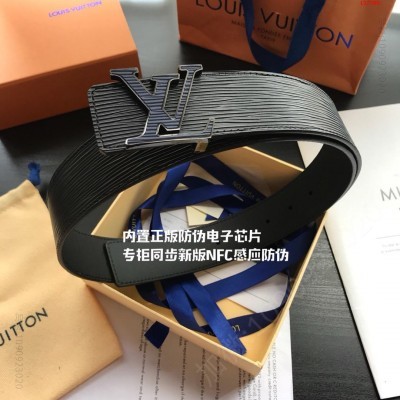 配送正版包装L家官网新款同步原单货，精品水波 高仿路易威登皮带 精仿LV皮带 原版LV皮带 A货LV皮带 原单经典款LV皮带