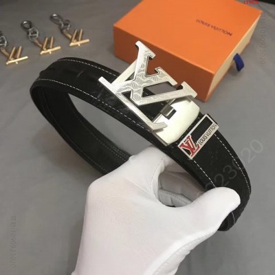 L正版同步腐蚀Logo纯钢自动扣，意大利, 高仿路易威登皮带 精仿LV皮带 原版LV皮带 A货LV皮带 原单LV皮带和正品有什么区别
