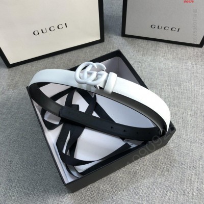 DFS免税古Qi新款双G红色扣原单精品 高仿古驰男士皮带 精仿古驰皮带 原版古驰皮带 A货古驰皮带 原单古驰皮带和正品有什么区别