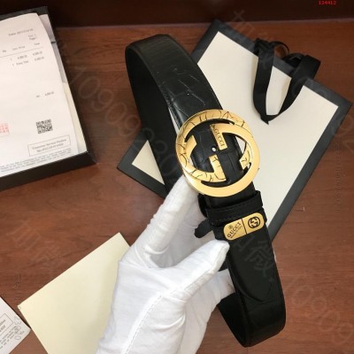 古Qi正版新款对版精钢扣官网同步，进口头层牛 哪里有高仿古奇皮带卖 精仿古奇...