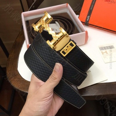 爱士正版同步配正版包装高端品质原单头层牛 高仿爱马仕皮带最新款 精仿爱马仕皮...