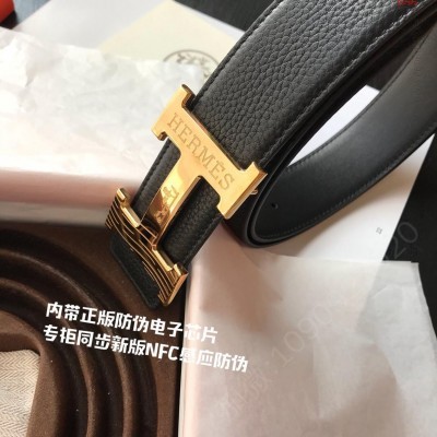爱士正版同步原单荔枝纹皮料，进口头层牛皮, 高仿爱马仕男士腰带 精仿爱马仕腰带 原版爱马仕腰带 A货爱马仕腰带 原单爱马仕腰带
