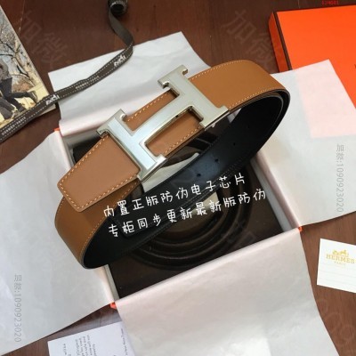 内置专柜防伪电子芯片，可通过手机短距离感应识 哪里有卖高仿爱马仕皮带 精仿爱...
