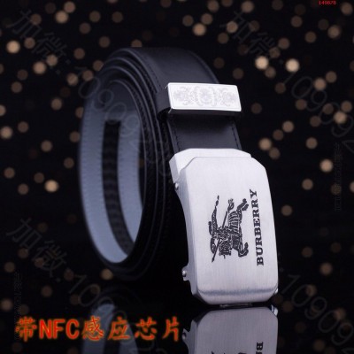 巴宝莉NFC扫描皮带尾部就可链接跳入官 哪里有卖高仿巴宝莉皮带 精仿巴宝莉皮...