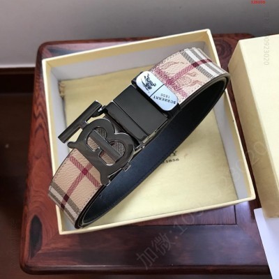 巴博利官网同步新款格纹版型，原单皮料搭配平纹 哪里有卖高仿巴宝莉皮带 精仿巴宝莉皮带 原版巴宝莉皮带 A货巴宝莉皮带 原单巴宝莉皮带