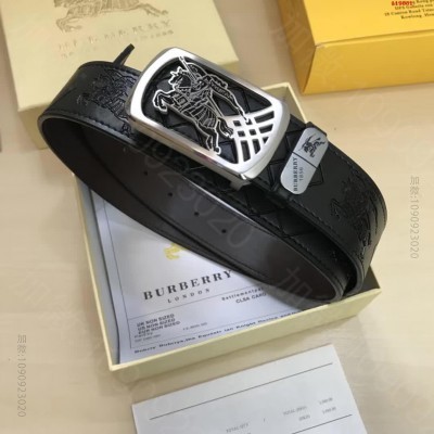 巴博利正版新款磨胶纯钢扣战马图标系列进口压花 哪里有卖高仿巴宝莉皮带 精仿巴...